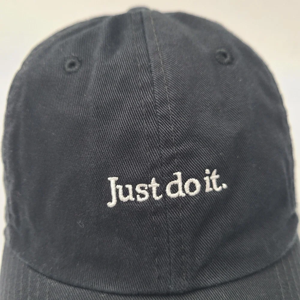Nike Hat Strapback Black White Just Do It Heritage86 1Size Casual Dad Cotton Men